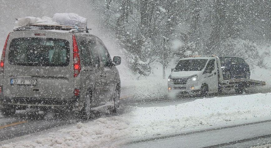 Son dakika… Bolu Dağı kar nedeniyle ulaşıma kapatıldı